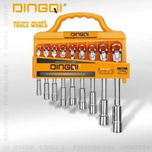 DINGQI Lot De 9 Clés à Pipes - Argent